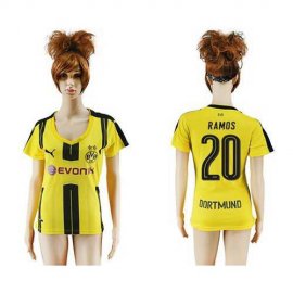 Womens Dortmund #20 Ramos Home Soccer Club Jersey