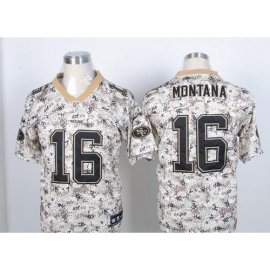 Nike San Francisco 49ers #16 Joe Montana Camo USMC Mens Stitched NFL Elite Jersey