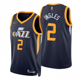 Nike Utah Jazz #2 Joe Ingles Navy Mens 2021-22 NBA 75th Anniversary Diamond Swingman Jersey – Icon Edition Mens