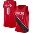Blazers #0 Damian Lillard Red Basketball Swingman Statement Edition 2019/2020 Jersey