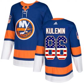 Adidas New York Islanders #86 Nikolay Kulemin Royal Blue Home Authentic USA Flag Stitched NHL Jersey