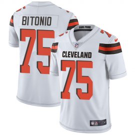 Nike Cleveland Browns #75 Joel Bitonio White Mens Stitched NFL Vapor Untouchable Limited Jersey