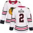 Adidas Chicago Blackhawks #2 Duncan Keith White Road Authentic Womens Stitched NHL Jersey