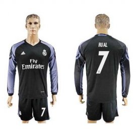 Real Madrid #7 Rual Sec Away Long Sleeves Soccer Club Jersey