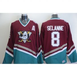Anaheim Ducks #8 Teemu Selanne Red CCM Throwback Stitched NHL Jersey