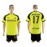 Dortmund #17 Aubameyang European Away Soccer Club Jersey