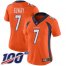 Nike Denver Broncos #7 John Elway Orange Team Color Womens Stitched NFL 100th Season Vapor Limited Jersey