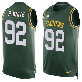 Nike Green Bay Packers #92 Reggie White Green Team Color Mens Stitched NFL Limited Tank Top Jersey
