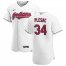 Cleveland Indians #34 Zach Plesac Mens Nike White Home 2020 Authentic Team MLB Jersey