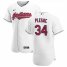 Cleveland Indians #34 Zach Plesac Mens Nike White Home 2020 Authentic Team MLB Jersey