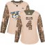 Adidas Nashville Predators #4 Ryan Ellis Camo Authentic 2017 Veterans Day Womens Stitched NHL Jersey