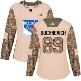 Adidas New York Rangers #89 Pavel Buchnevich Camo Authentic 2017 Veterans Day Womens Stitched NHL Jersey