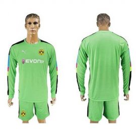 Dortmund Blank Green Long Sleeves Goalkeeper Soccer Club Jersey