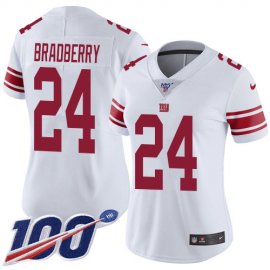 Nike New York Giants #24 James Bradberry White Womens Stitched NFL 100th Season Vapor Untouchable Limited Jersey