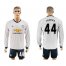Manchester United #44 Pereira Sec Away Long Sleeves Soccer Club Jersey