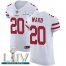Nike San Francisco 49ers #20 Jimmie Ward White Super Bowl LIV 2020 Mens Stitched NFL Vapor Untouchable Elite Jersey