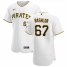 Pittsburgh Pirates #67 Tyler Bashlor Mens Nike White Home 2020 Authentic Player MLB Jersey
