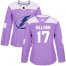 Adidas Tampa Bay Lightning #17 Alex Killorn Purple Authentic Fights Cancer Womens Stitched NHL Jersey