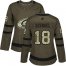 Adidas Carolina Hurricanes #18 Ryan Dzingel Green Salute to Service Womens Stitched NHL Jersey