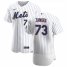 New York Mets #73 Daniel Zamora Mens Nike White Home 2020 Authentic Player MLB Jersey
