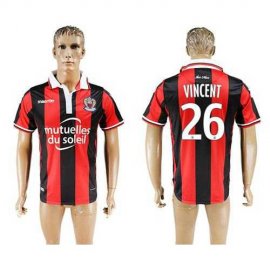 OGC Nice #26 Vincent Home Soccer Club Jersey