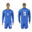 France #11 Martial Home Long Sleeves Soccer Country Jersey