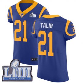 Nike Los Angeles Rams #21 Aqib Talib Royal Blue Alternate Super Bowl LIII Bound Mens Stitched NFL Vapor Untouchable Elite Jersey