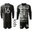 France #16 Mandanda Black Goalkeeper Long Sleeves Kid Soccer Country Jersey
