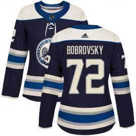 Adidas Columbus Blue Jackets #72 Sergei Bobrovsky Navy Alternate Authentic Womens Stitched NHL Jersey