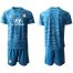 Lyon Blank Blue Goalkeeper Soccer Club Jersey