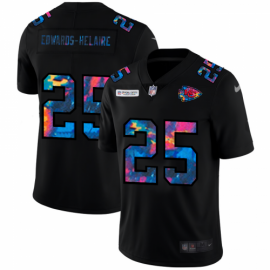 Kansas City Chiefs #25 Clyde Edwards-Helaire Mens Nike Multi-Color Black 2020 NFL Crucial Catch Vapor Untouchable Limited Jersey