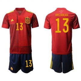Spain #13 Arrizabalaga Home Soccer Country Jersey