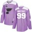 Adidas St. Louis Blues #99 Wayne Gretzky Purple Authentic Fights Cancer Stanley Cup Champions Stitched Youth NHL Jersey