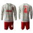 Juventus #4 De Ligt Away Long Sleeves Soccer Club Jersey