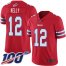 Nike Buffalo Bills #12 Jim Kelly Red Mens Stitched NFL Limited Rush 100th Season Jersey