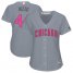 Chicago Cubs #44 Anthony Rizzo Grey Mothers Day Cool Base Womens Stitched MLB Jersey