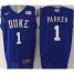 Duke Blue Devils #1 Jabari Parker Blue Basketball Elite Stitched NCAA Jersey