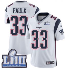 Nike New England Patriots #33 Kevin Faulk White Super Bowl LIII Bound Mens Stitched NFL Vapor Untouchable Limited Jersey