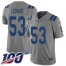 Nike Indianapolis Colts #53 Darius Leonard Gray Mens Stitched NFL Limited Inverted Legend 100th Season Jersey