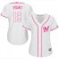 Milwaukee Brewers #19 Robin Yount White/Pink Fashion Womens Stitched MLB Jersey