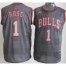 Chicago Bulls 1# Derrick Rose Grey Rhythm Fashion Jersey Cheap