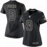 Nike New Orleans Saints #9 Drew Brees Black Impact Womens Stitched NFL Limited Jersey