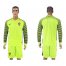 Portugal Blank Green Long Sleeves Goalkeeper Soccer Country Jersey