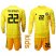 Germany #22 Ter Stegen Yellow Goalkeeper Long Sleeves Kid Soccer Country Jersey
