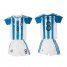 Argentina #8 Perez Home Kid Soccer Country Jersey