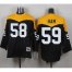 Mitchell And Ness 1967 Pittsburgh Steelers #59 Jack Ham Black/Yelllow Throwback Mens Stitched NFL Jersey