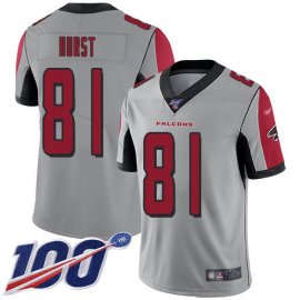 Nike Atlanta Falcons #81 Hayden Hurst Silver Youth Stitched NFL Limited Inverted Legend 100th Season Jersey