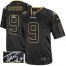 Nike New Orleans Saints #9 Drew Brees Lights Out Black Mens Stitched NFL Elite Autographed Jersey