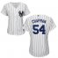 New York Yankees #54 Aroldis Chapman White Strip Home Womens Stitched MLB Jersey