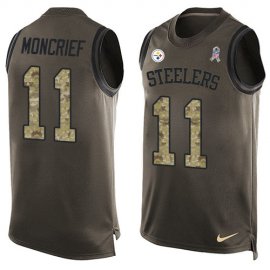 Nike Pittsburgh Steelers #11 Donte Moncrief Green Mens Stitched NFL Limited Salute To Service Tank Top Jersey
